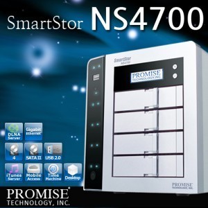  PROMISE SmartStor NS4700 (하드미포함) - 4Bay/RAID/NAS/인텔 듀얼코어 1.8GHz 