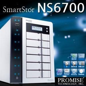  PROMISE SmartStor NS6700 (하드미포함) - 6Bay/RAID/NAS/인텔 듀얼코어 1.8GHz  